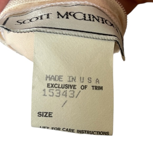 Vintage 80s Scott McClintock Pink Lace Prom Dress Floral Puff Sleeve Hoco - Picture 10 of 12